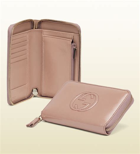 gucci pink womens wallet|Gucci soho wallet pink.